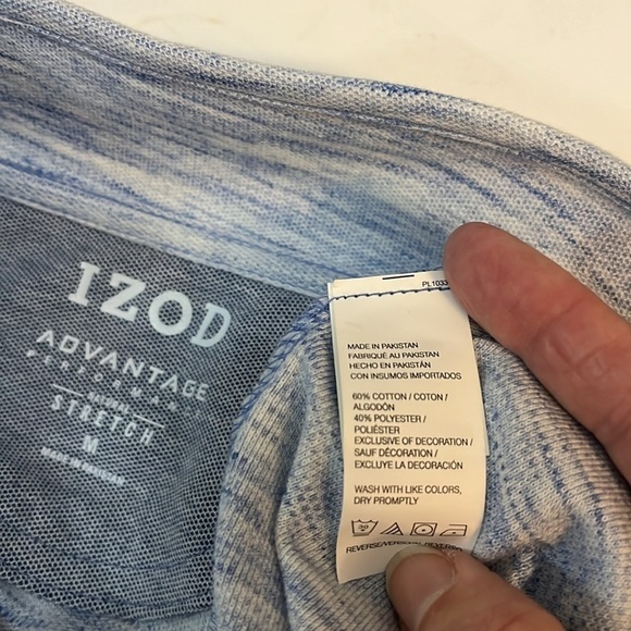 IZOD Advantage Performance 1/4 Zip Knit Pullover Top - Picture 9 of 10